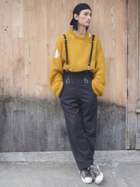 「UNACT（アナクト）のアイテム」を使った、君嶋麻耶さん（メンズ・176cm）の冬コーディネート