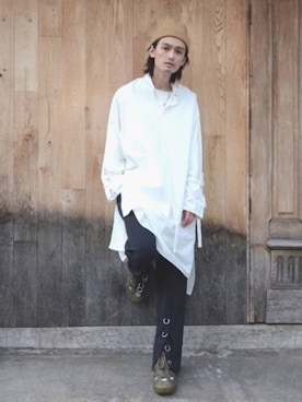 「UNACT（アナクト）のアイテム」を使った、君嶋麻耶さん（メンズ・176cm）の冬コーディネート