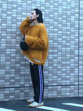 「UNACT（アナクト）のアイテム」を使った、君嶋麻耶さん（メンズ・176cm）の冬コーディネート