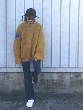 「UNACT（アナクト）のアイテム」を使った、君嶋麻耶さん（メンズ・176cm）の春コーディネート