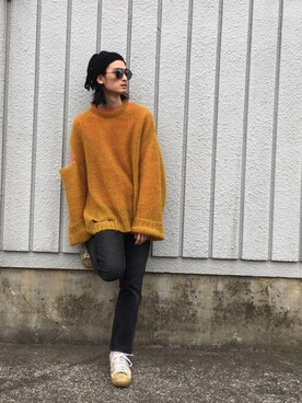 「UNACT（アナクト）のアイテム」を使った、君嶋麻耶さん（メンズ・176cm）の春コーディネート