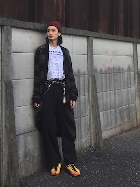 「KEEN（キーン）のアイテム（サンダル）」を使った、君嶋麻耶さん（メンズ・176cm）の春コーディネート