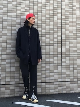 「UNACT（アナクト）のアイテム」を使った、君嶋麻耶さん（メンズ・176cm）の春コーディネート