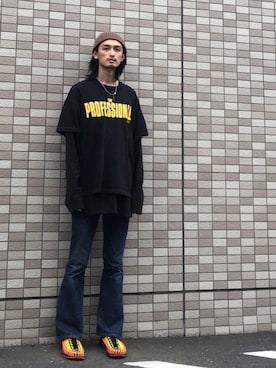 「KEEN（キーン）のアイテム（サンダル）」を使った、君嶋麻耶さん（メンズ・176cm）の春コーディネート