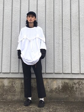 「UNACT（アナクト）のアイテム」を使った、君嶋麻耶さん（メンズ・176cm）の春コーディネート