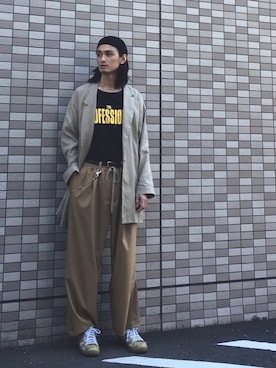 君嶋麻耶さん（メンズ・176cm）の春コーディネート