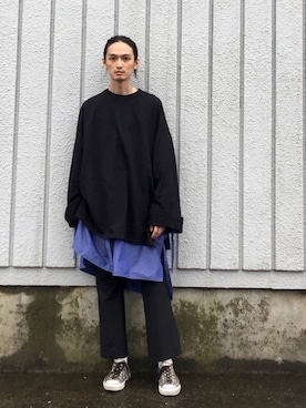 「UNACT（アナクト）のアイテム」を使った、君嶋麻耶さん（メンズ・176cm）の春コーディネート