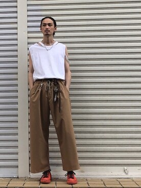 「UNACT（アナクト）のアイテム」を使った、君嶋麻耶さん（メンズ・176cm）の春コーディネート