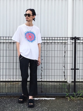 「GIVENCHY（ジバンシイ）のアイテム」を使った、君嶋麻耶さん（メンズ・176cm）の夏コーディネート
