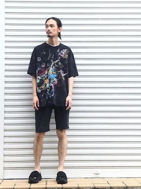 「N.HOOLYWOOD」｜「アイテム（サンダル）」を使った、君嶋麻耶さん（メンズ・176cm）の夏コーディネート