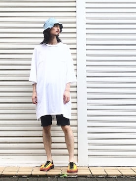 「KEEN（キーン）のアイテム（サンダル）」を使った、君嶋麻耶さん（メンズ・176cm）の夏コーディネート