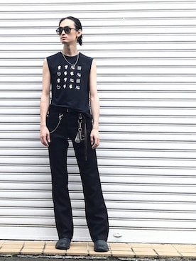 「GIVENCHY（ジバンシイ）のアイテム」を使った、君嶋麻耶さん（メンズ・176cm）の夏コーディネート
