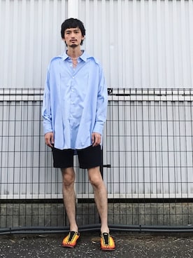 「KEEN（キーン）のアイテム（サンダル）」を使った、君嶋麻耶さん（メンズ・176cm）の夏コーディネート
