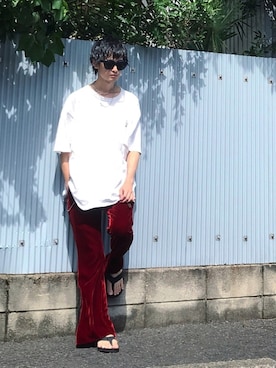 その他パンツを使った ベロアパンツ のメンズ人気ファッションコーディネート ユーザー Wearista Wear