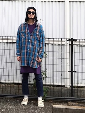 「Steven Alan（スティーブンアラン）のアイテム（帽子）」を使った、君嶋麻耶さん（メンズ・176cm）の秋コーディネート