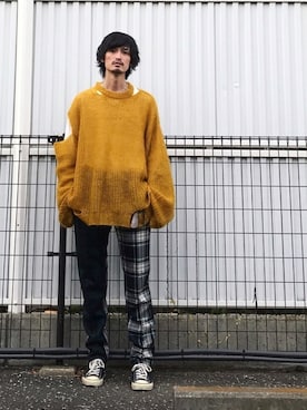 「UNACT（アナクト）のアイテム」を使った、君嶋麻耶さん（メンズ・176cm）の秋コーディネート