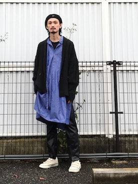 「UNACT（アナクト）のアイテム」を使った、君嶋麻耶さん（メンズ・176cm）の冬コーディネート