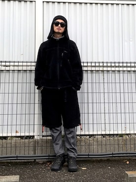 「Steven Alan（スティーブンアラン）のアイテム（帽子）」を使った、君嶋麻耶さん（メンズ・176cm）の冬コーディネート