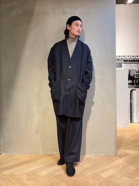 「EDIFICE（エディフィス）のアイテム」を使った、君嶋麻耶さん（メンズ・176cm）の冬コーディネート