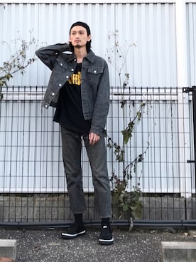 君嶋麻耶さん(メンズ・176cm)の冬コーディネート