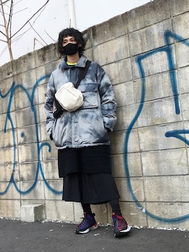 「yoko sakamoto（ヨーコサカモト）のアイテム」を使った、君嶋麻耶さん（メンズ・176cm）の冬コーディネート