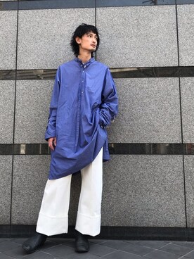 「UNACT（アナクト）のアイテム」を使った、君嶋麻耶さん（メンズ・176cm）の冬コーディネート