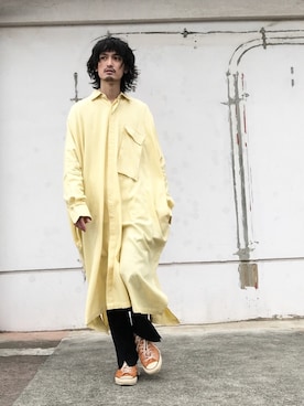 「アイテム（ワンピース）」を使った、君嶋麻耶さん（メンズ・176cm）の春コーディネート