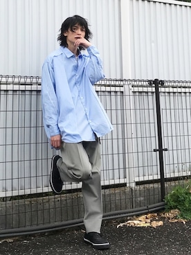 「N.HOOLYWOOD（N.ハリウッド）のアイテム（トップス）」を使った、君嶋麻耶さん（メンズ・176cm）の春コーディネート