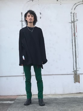 「MARTIN MARGIELA（マルタンマルジェラ）のアイテム」を使った、君嶋麻耶さん（メンズ・176cm）の春コーディネート