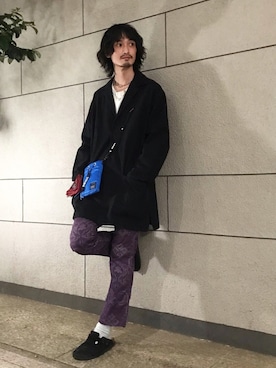 「TOGA PULLA（トーガ　プルラ）のアイテム」を使った、君嶋麻耶さん（メンズ・176cm）の春コーディネート