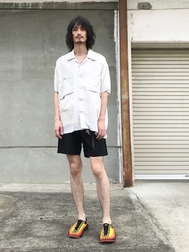 「KEEN（キーン）のアイテム（サンダル）」を使った、君嶋麻耶さん（メンズ・176cm）の春コーディネート