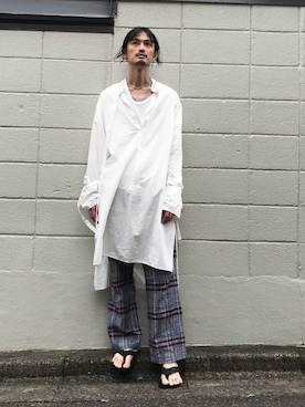 「UNACT（アナクト）のアイテム」を使った、君嶋麻耶さん（メンズ・176cm）の夏コーディネート