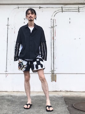 君嶋麻耶さん（メンズ・176cm）の夏コーディネート