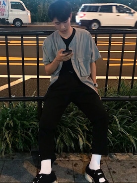 「Yves Saint Laurent（イヴサンローラン）のアイテム（パンツ）」を使った、Cheeseさん（メンズ・173cm）の冬コーディネート