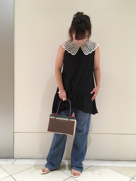 「URBAN RESEARCH（アーバンリサーチ）のアイテム（付け襟）」を使った、kei☺︎さん（レディース・152cm）の夏コーディネート