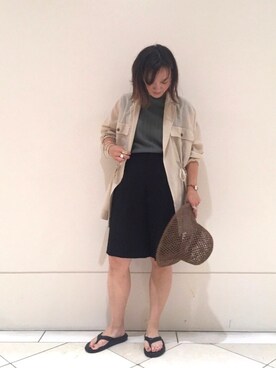 「トングサンダル」｜「アイテム（その他アウター）」を使った、kei☺︎さん（レディース・152cm）の夏コーディネート