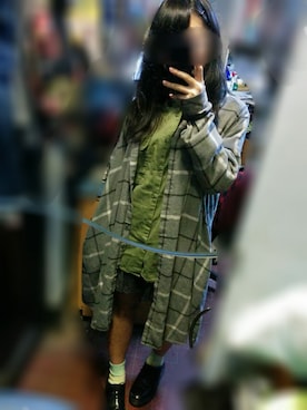 「MONKI（モンキ）のアイテム（シャツワンピース）」を使った、NKYさん（レディース・147cm）の冬コーディネート