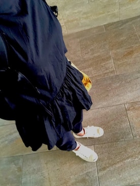 「ZOZO（ゾゾ）のスリムテーパードデニムパンツ［WOMEN］（デニムパンツ）」を使った、ningenさん（レディース・155cm）の春コーディネート