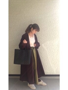 「mici（ミチ）のアイテム（その他アウター）」を使った、em ○。さん（レディース・160cm）の冬コーディネート