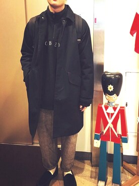 「韓国」｜「アイテム（スリッポン）」を使った、KATSUYAさん（メンズ・171cm）の冬コーディネート