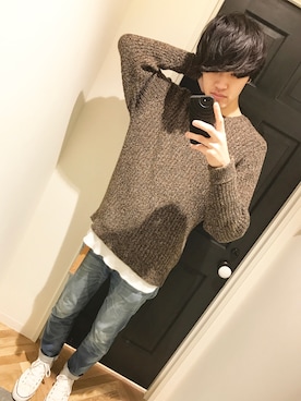 「MASTER&Co（マスターアンドコー）のアイテム（ファッション雑貨）」を使った、kazumaさん（メンズ・187cm）の冬コーディネート