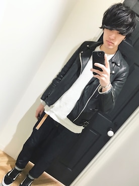 「MASTER&Co（マスターアンドコー）のアイテム（ファッション雑貨）」を使った、kazumaさん（メンズ・187cm）の春コーディネート