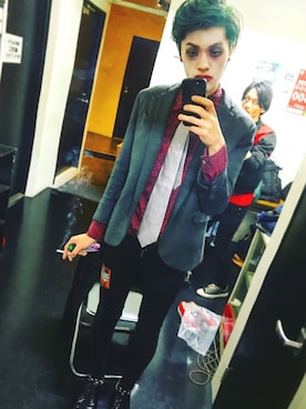 「おばけ参上☆（オバケサンジョウ）のアイテム」を使った、kazumaさん（メンズ・187cm）の秋コーディネート