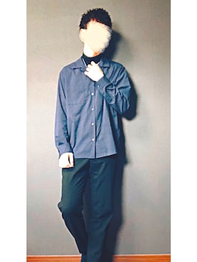 「アパレルスタッフ」｜「アイテム（スラックス）」を使った、かーとぅ(学生🎓)さん（メンズ・178cm）の冬コーディネート