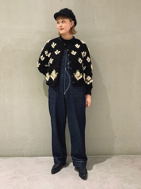 「override 」｜「アイテム（サロペット/オーバーオール）」を使った、chihi.sさん（レディース・168cm）の秋コーディネート