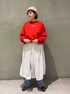 「MIKI HOUSE（ミキハウス）のアイテム（スウェット）」を使った、chihi.sさん（レディース・168cm）の冬コーディネート