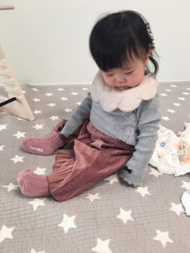 「アイテム（キャミソール）」を使った、さぁちゃんさん（キッズ・70cm）の冬コーディネート