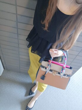 「bye bye（バイバイ）のアイテム（トップス）」を使った、まぃまぃさん（レディース・165cm）の秋コーディネート