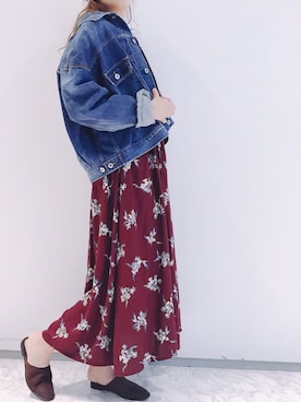 「CIAOPANIC（チャオパニック）のアイテム（ワンピース）」を使った、asuka  tanioさん（レディース・163cm）の秋コーディネート