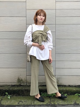 「ピスタチオ」｜「アイテム（その他トップス）」を使った、asuka  tanioさん（レディース・163cm）の冬コーディネート